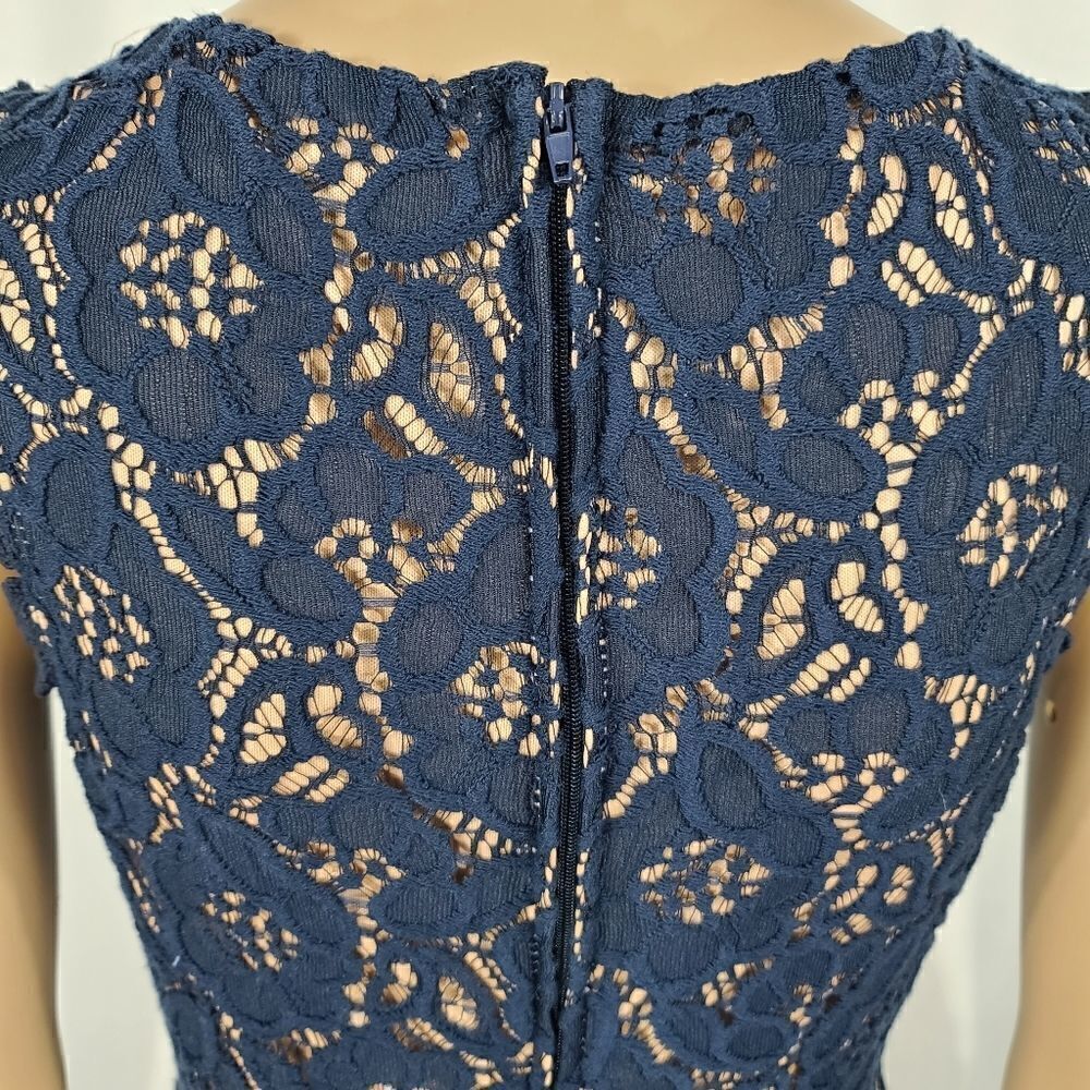CITY STUDIO Blue Lace Floral Pattern Dress - Picture 15 of 15